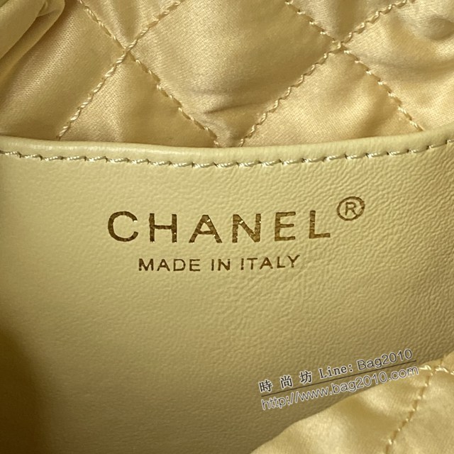 Chanel專櫃23S新款AS3980香奈兒mini款22bag 香奈兒經典黑色款迷你版鏈條肩背包 djc5133